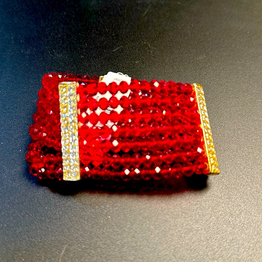 Medium red and gold bling bracelet
